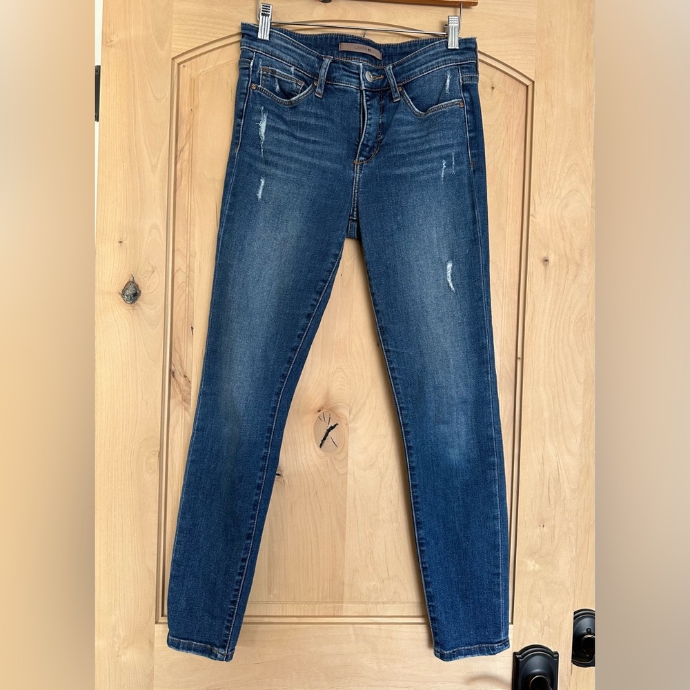 Joe’s Jeans Dark Blue Women's Cropped Distressed Skinny Jeans